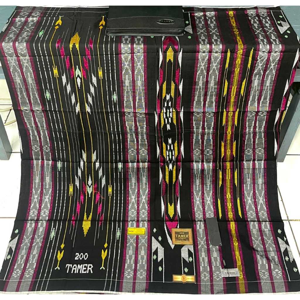 Sarung Tamer 200 Motif SSG SGF SGE Mix Premium Mercerized Songket Timbul Jahit Tengah ATBM