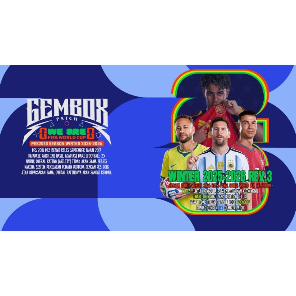 PES 2026 PS3 | GEMBOX PATCH WINTER 2026 PKG