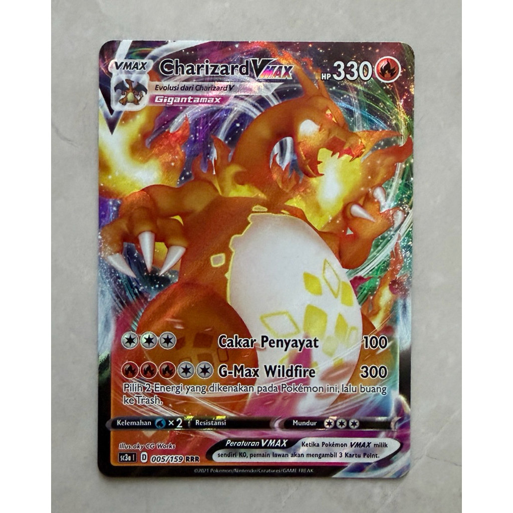 Charizard Vmax 005/159 RRR kartu pokemon indonesia TCG