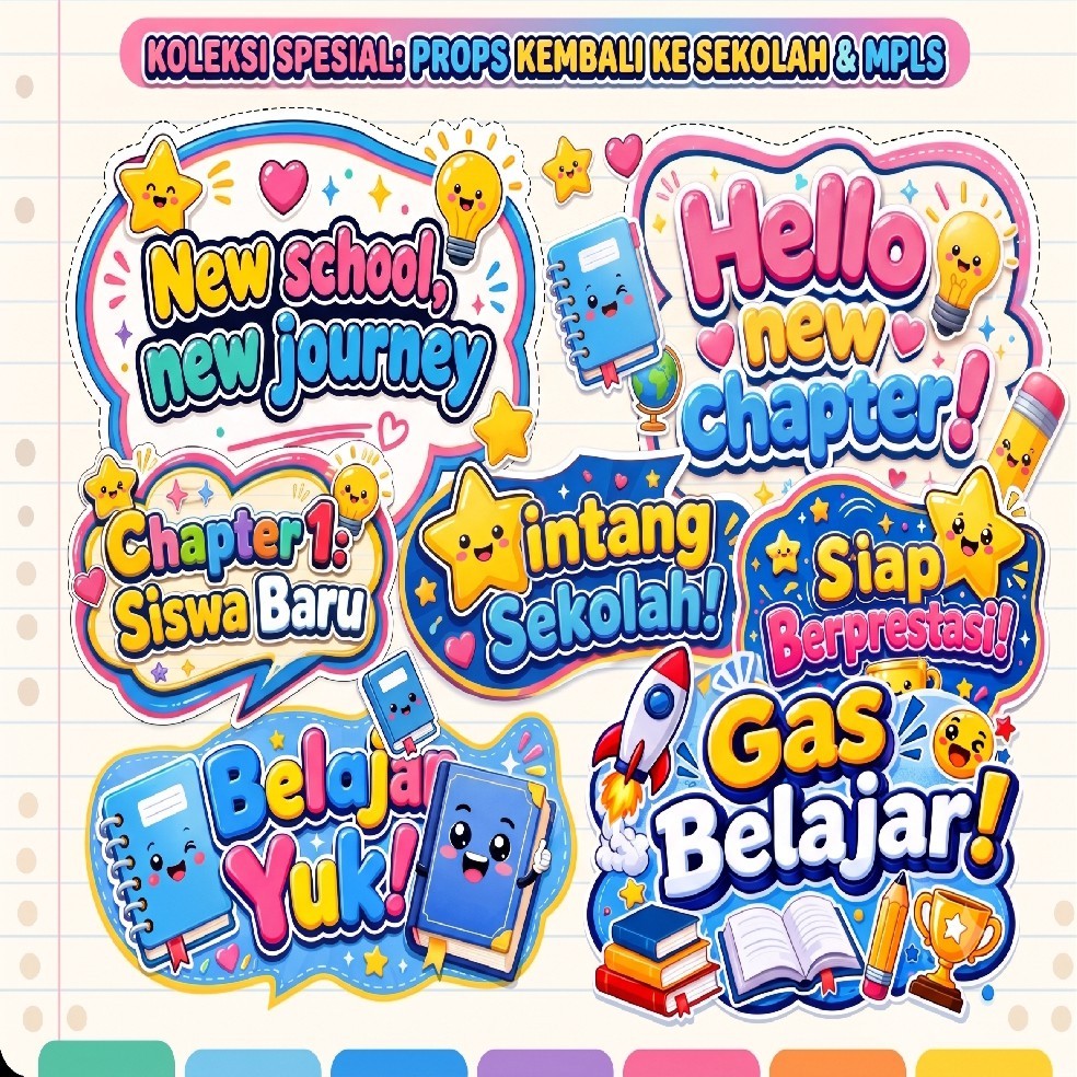Photobooth MPLS TK-SD-SMP READY STOK TANPA PO - 02| Photo booth Prop Kembali Sekolah | Photobooth MP