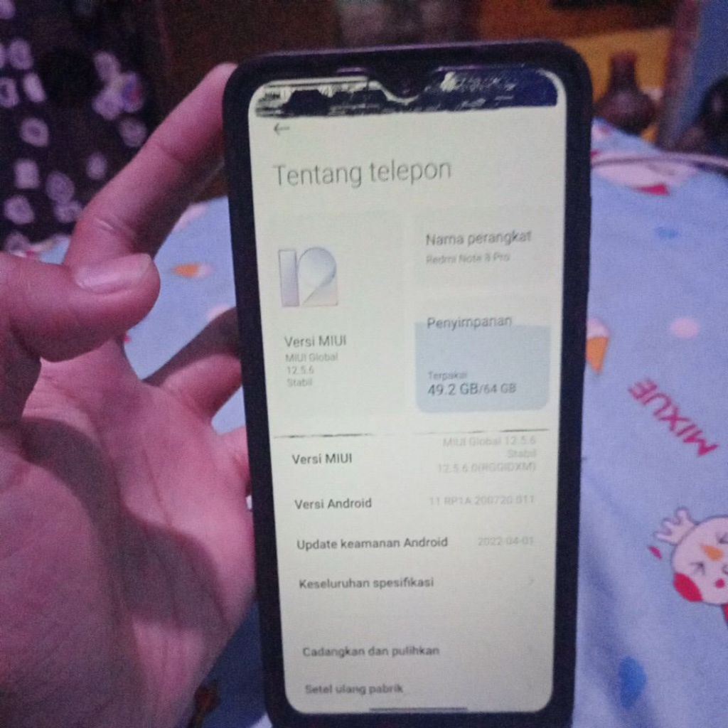 lcd redmi note 8 pro mulus second/bekas