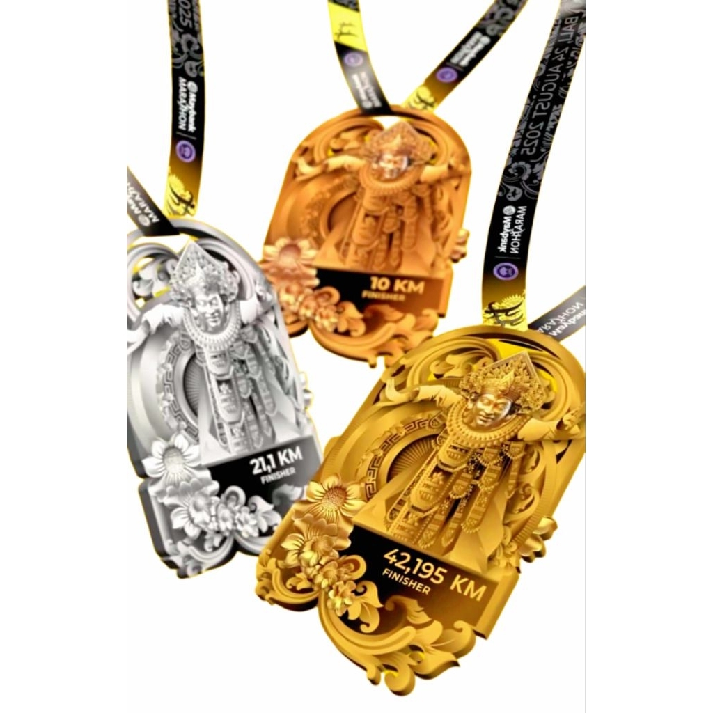 Medali Finisher Running Event Lari Maybank Marathon 2025 HM Half Marathon 21K