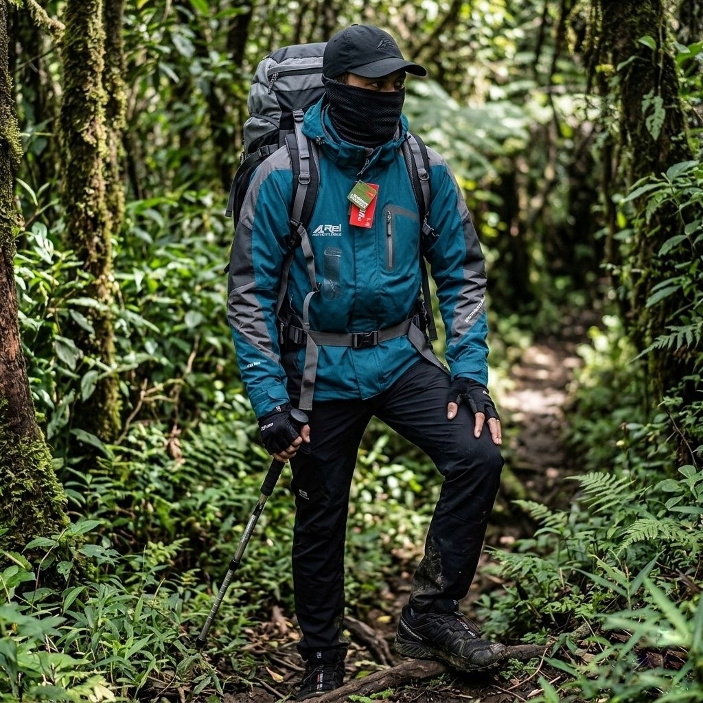 JAKET AREI REI EVO MASHERBURM PAUNHUNRI V2 | BLACK GREY DARK TOSCA WATER REPPELENT ATMOS CRABLER MAM