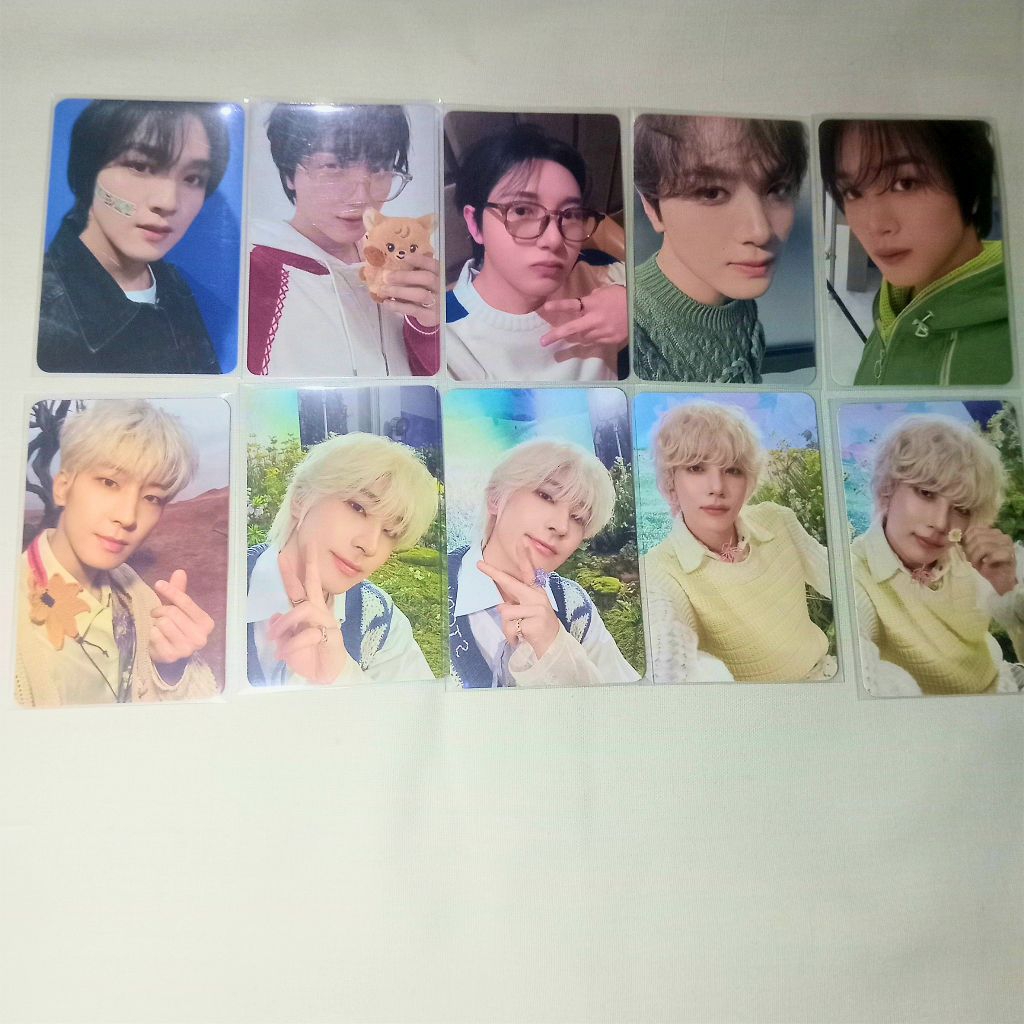 photocard official  haechan renjun nct dream doyoung nct 127 wonwoo jeonghan mingyu seventeen