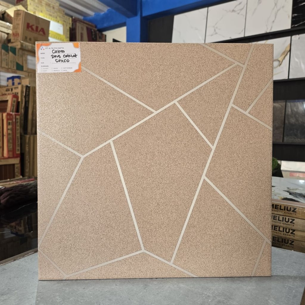 Kramik Zeus coklat 50x50