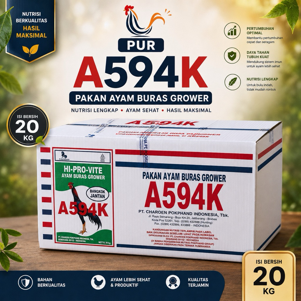 PUR A594 By Pokphand - 1 Dus Berisi 20 Kg