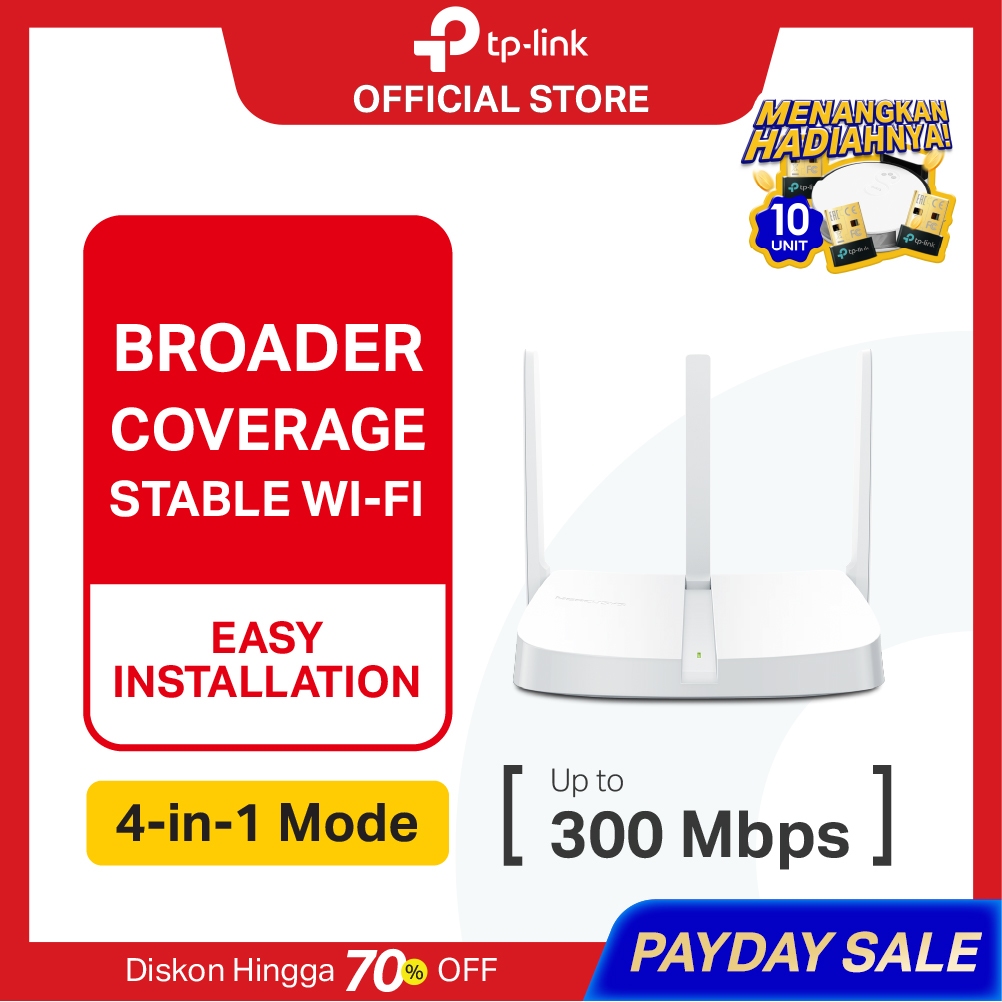TP-Link | Mercusys MW306R | 300Mbps WiFi Router | Wireless N Router | Extender | Access Point | IPv6