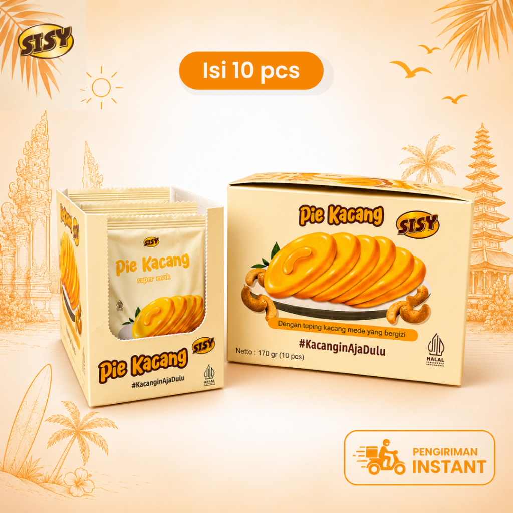 Pie Susu Sisy | PIE KACANG SISY 1 Box isi 10 pcs