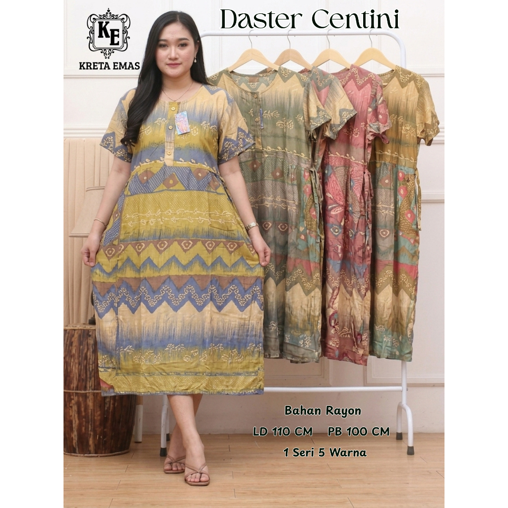Exclusive Motif DASTER CENTINI SEKAR ASRI DASTER SOLO PREMIUM Babydoll Pakaian Daster Busui Jumbo Da