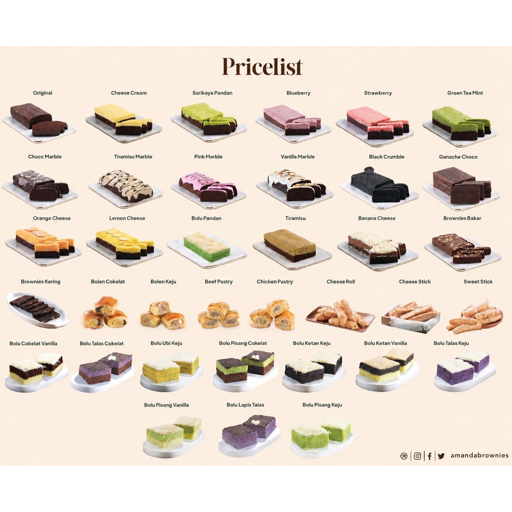 BROWNIES AMANDA - KUE AMANDA - BOLEN AMANDA - OLEH OLEH BANDUNG