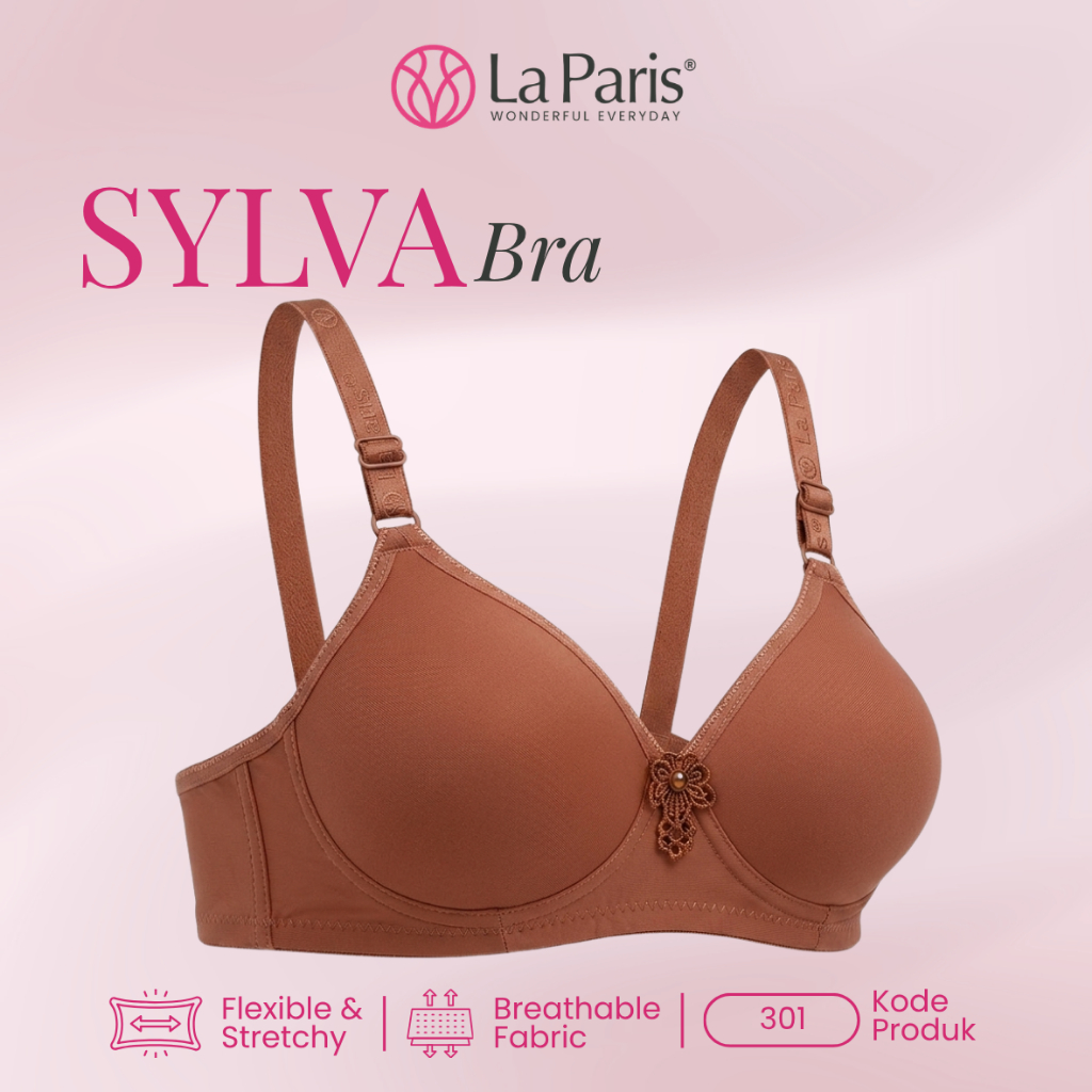LA PARIS Bra BH Wanita Super Soft Tanpa Kawat Kait 2 Size 34 - 38 Cup A Kecil Art 301