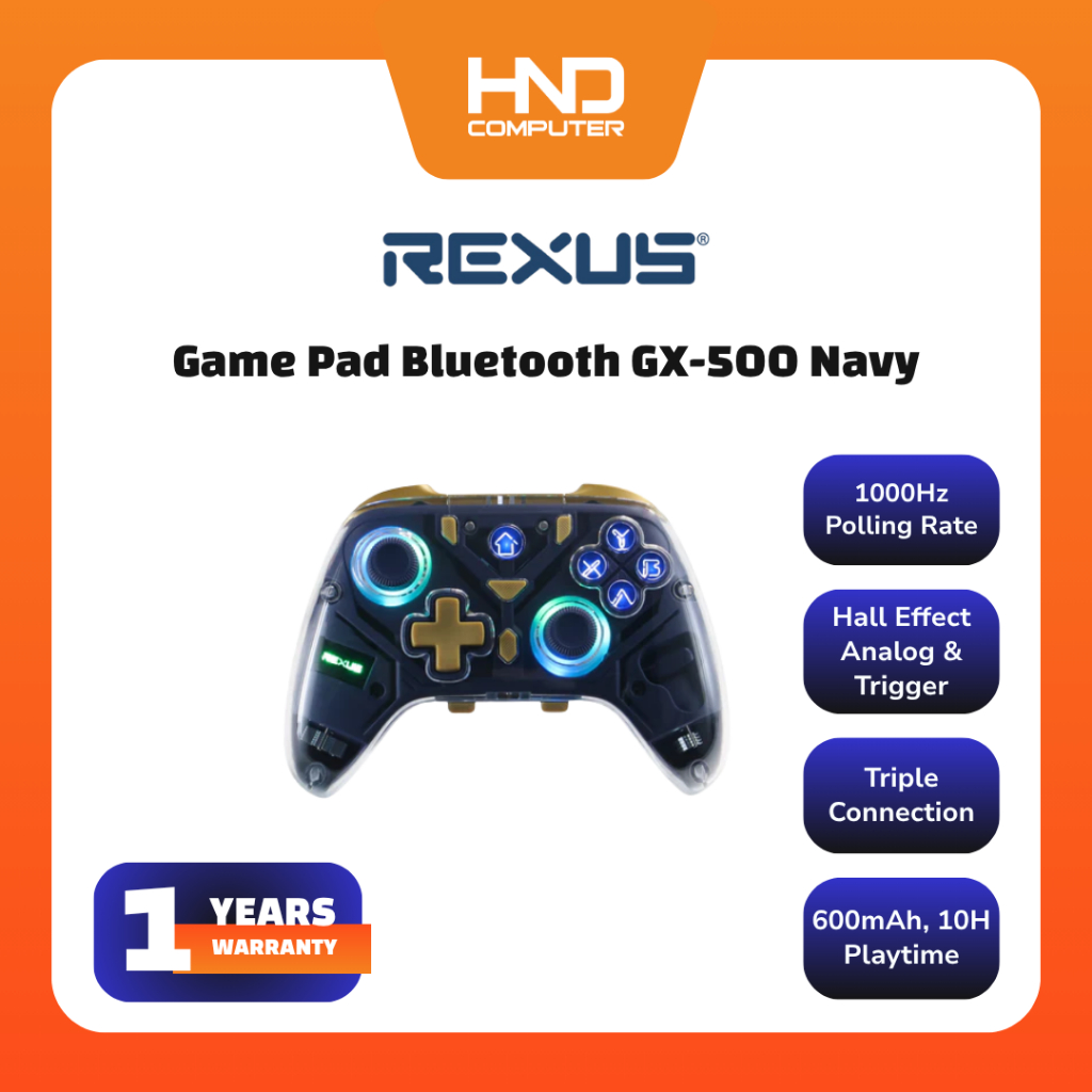 Rexus Game Pad Bluetooth GX-500 Navy