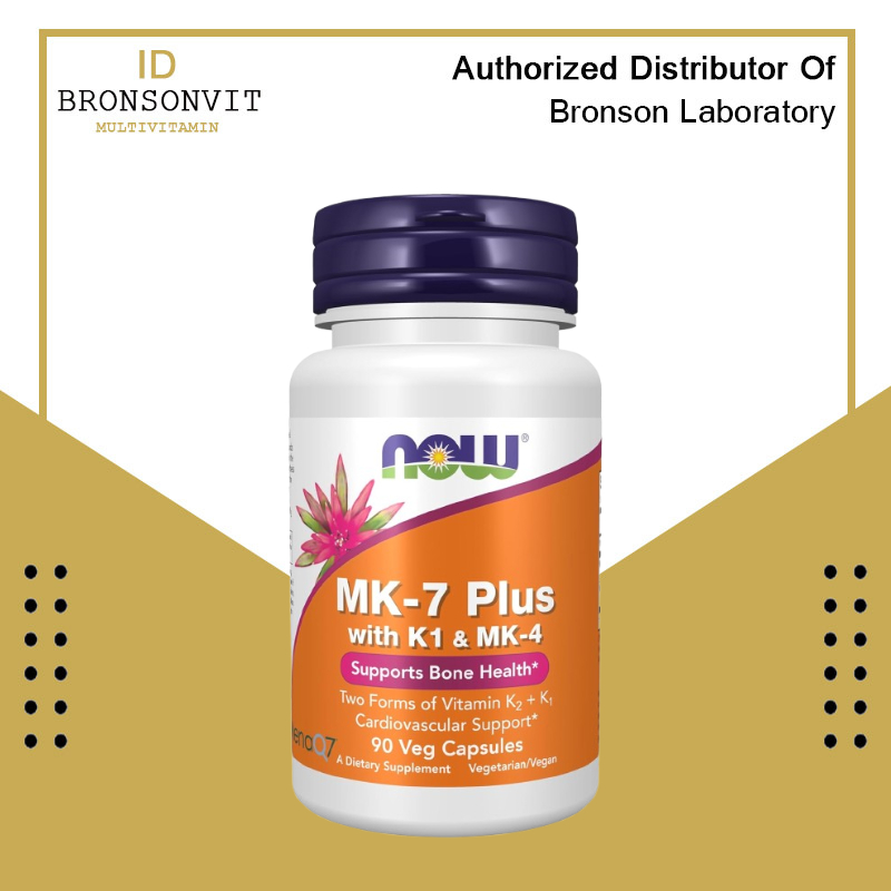 Now Vitamin MK7 Plus K1 K2 MK4 90 Veg Capsules
