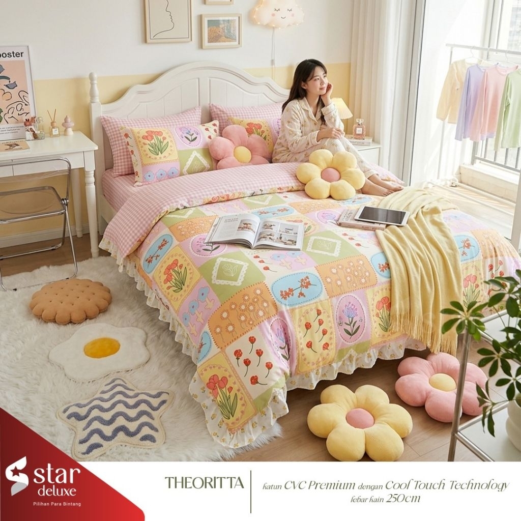 Bahan Kain Sprei Star - Theoritta