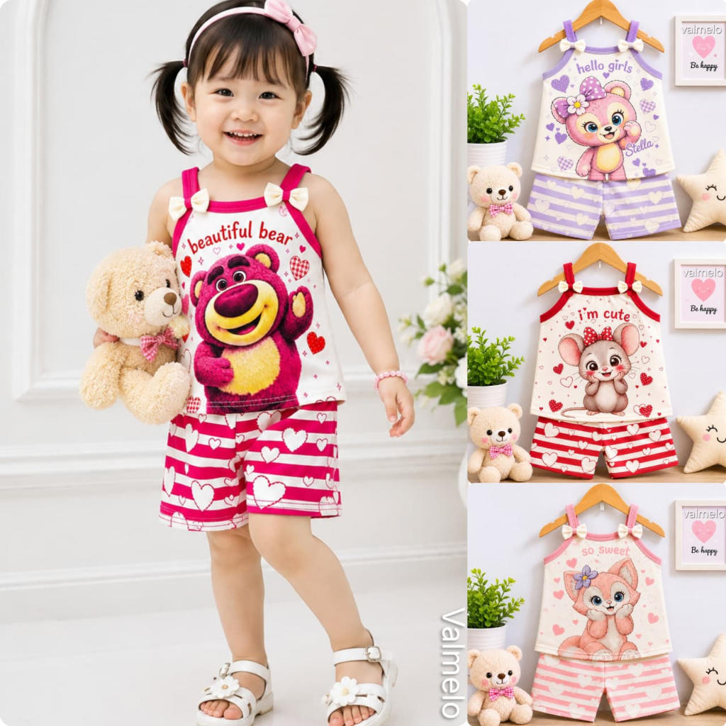 VALMELO SETELAN BAJU ANAK PEREMPUAN/SETELAN ANAK HARIAN VAL.26