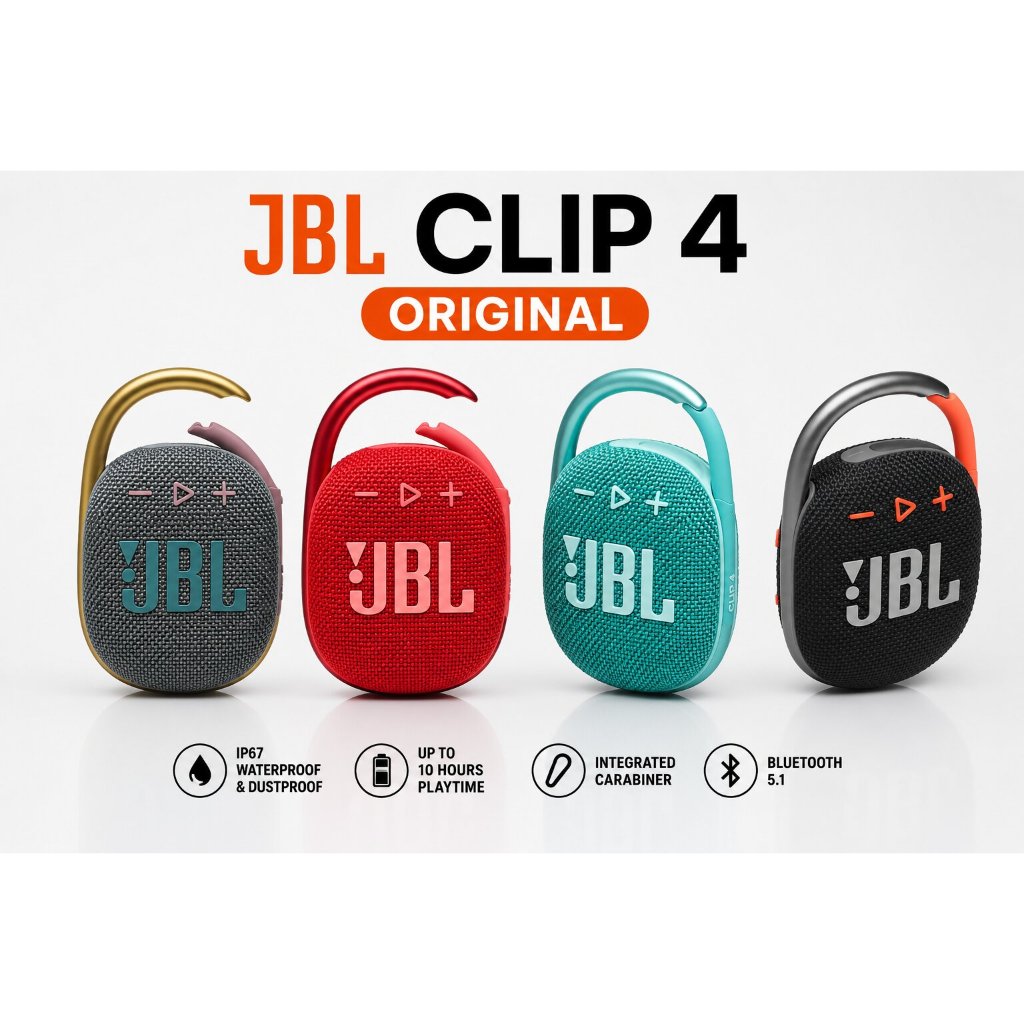 SPEAKER PORTABLE JBL CLIP 4 ORIGINAL