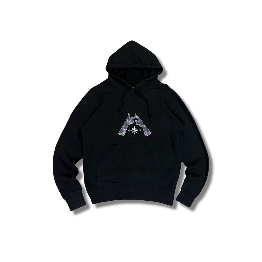Printstar Compass Graphic Hoodie Black | Hoodie Hitam | Outfit Skena