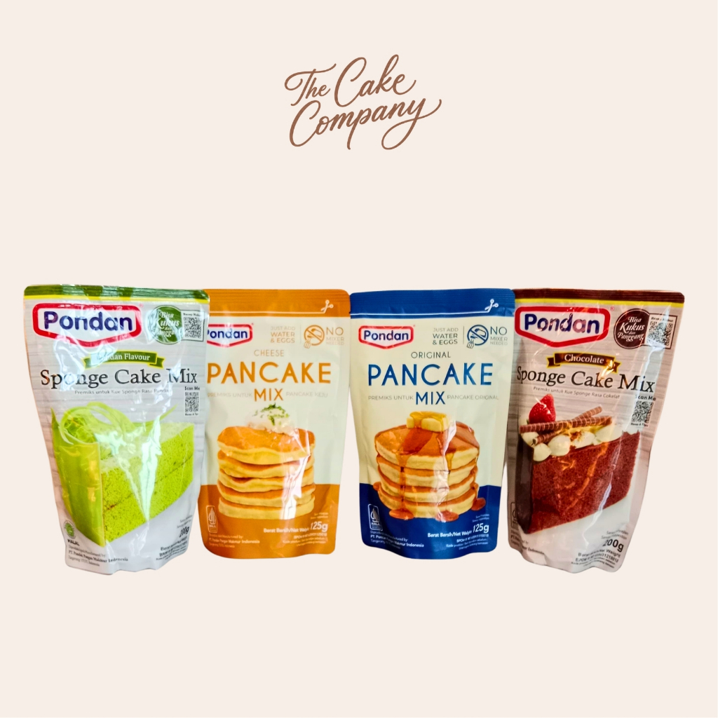 Pondan Premix Sponge Cake 200gr / Pondan Brownies Kukus & Panggang 230gr / Pondan Pancake Mix 125gr