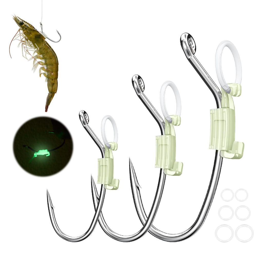 Kail Umpan Udang Hidup Luminous Anti Karat & Secure Hooking Umpan Udang Pancing Laut