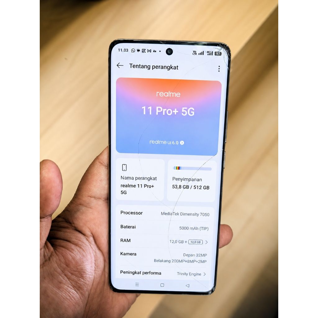 hp bekas realme 11 pro plus 5g ram 12/512gb (baca deskripsi)