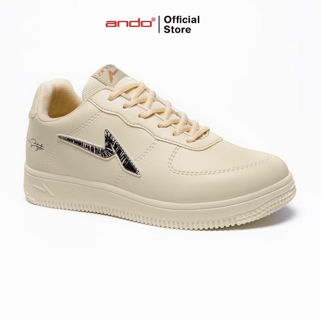 Ando Sepatu Sneakers Curtiz Duo Pria Dewasa - Krem/Krem