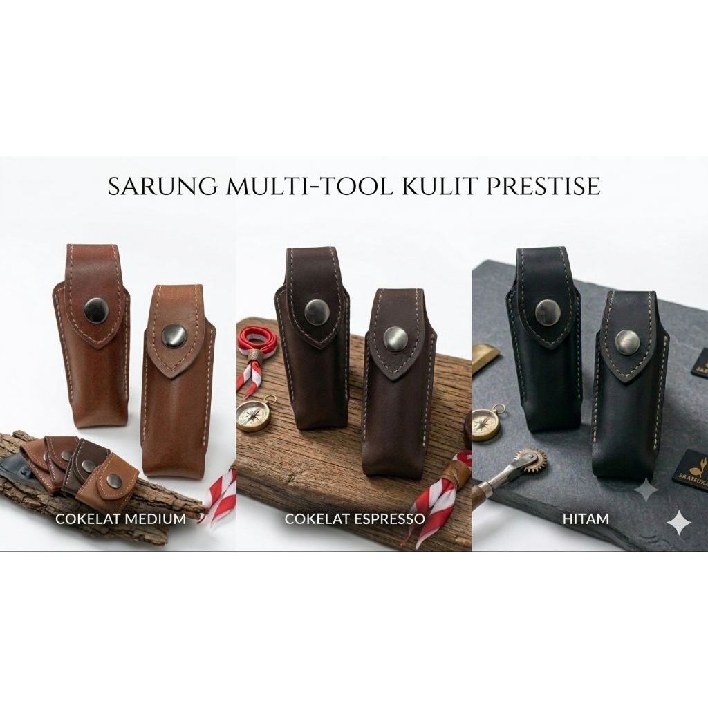 "Custom Nama/Logo Sarung Pisau Opinel Kulit Asli - Pouch Opinel No 3-12"