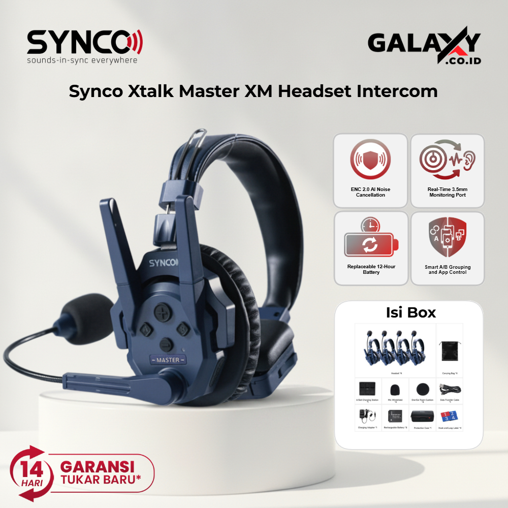 Synco Xtalk Master XM Wireless Headset Intercom Garansi Resmi