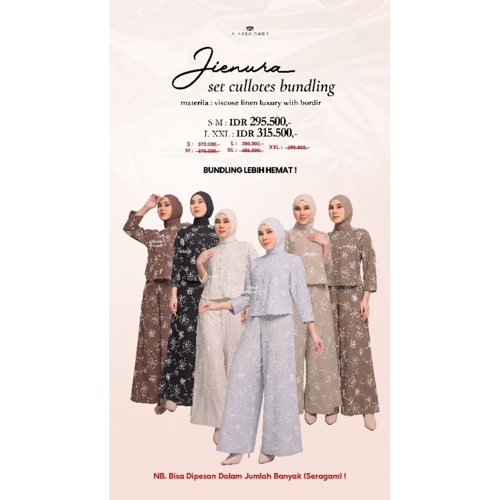 JIENURA SET, SETELAN ATASAN CELANA, ALFASA DAILY, COD, GRATIS ONGKIR