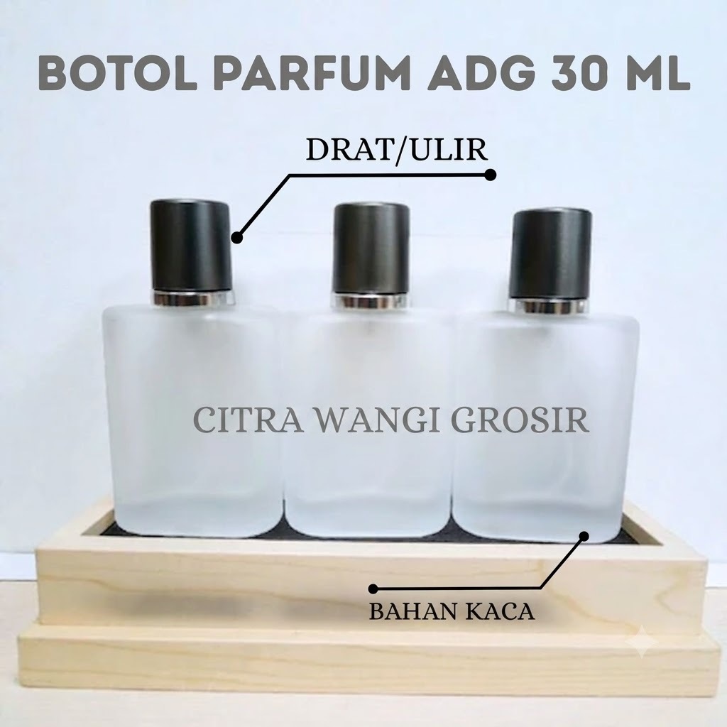 ( 1 LUSIN ) BOTOL ADG 30ML. BOTOL PARFUM MODEL DOFF UKURAN 30ML