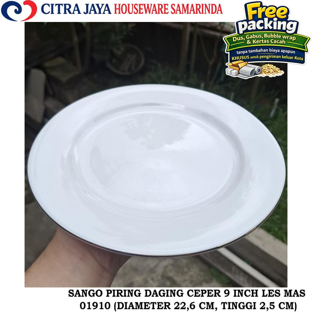 Piring DAGING CEPER 9 INCH (1 PCS / 6 PCS) SANGO 01910 LES MAS KERAMIK