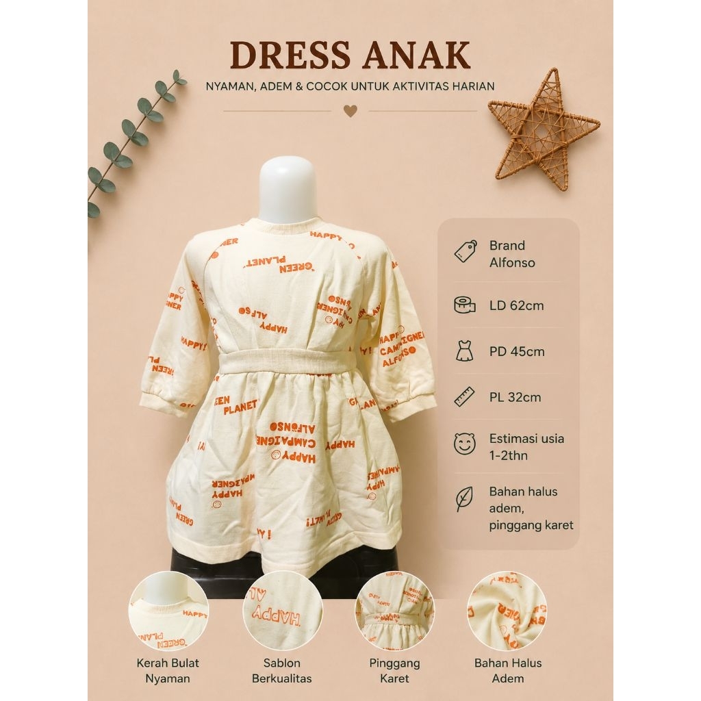 Dress Alfonso Anak Nyaman & Adem