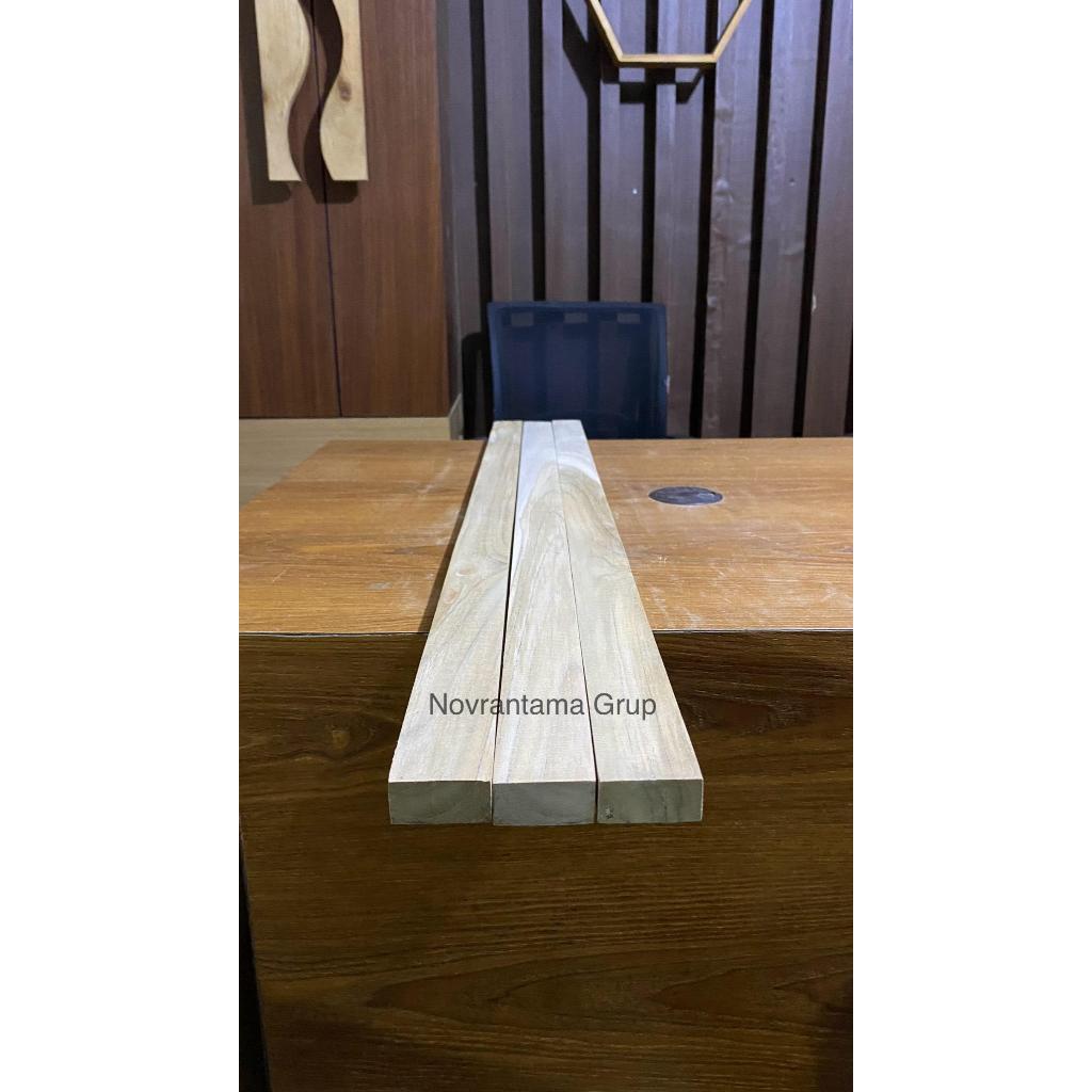 Lis Kayu jati asli 2x1x100cm / Kayu Jati Asli 1x2x100cm