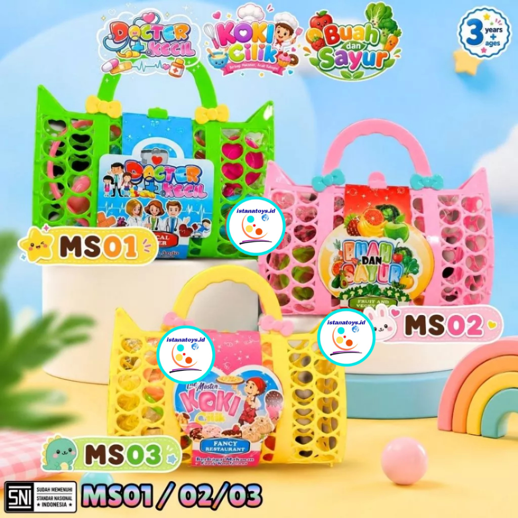 ID Mainan Edukasi Keranjang Tas Kecil MS01/MS02/MS03