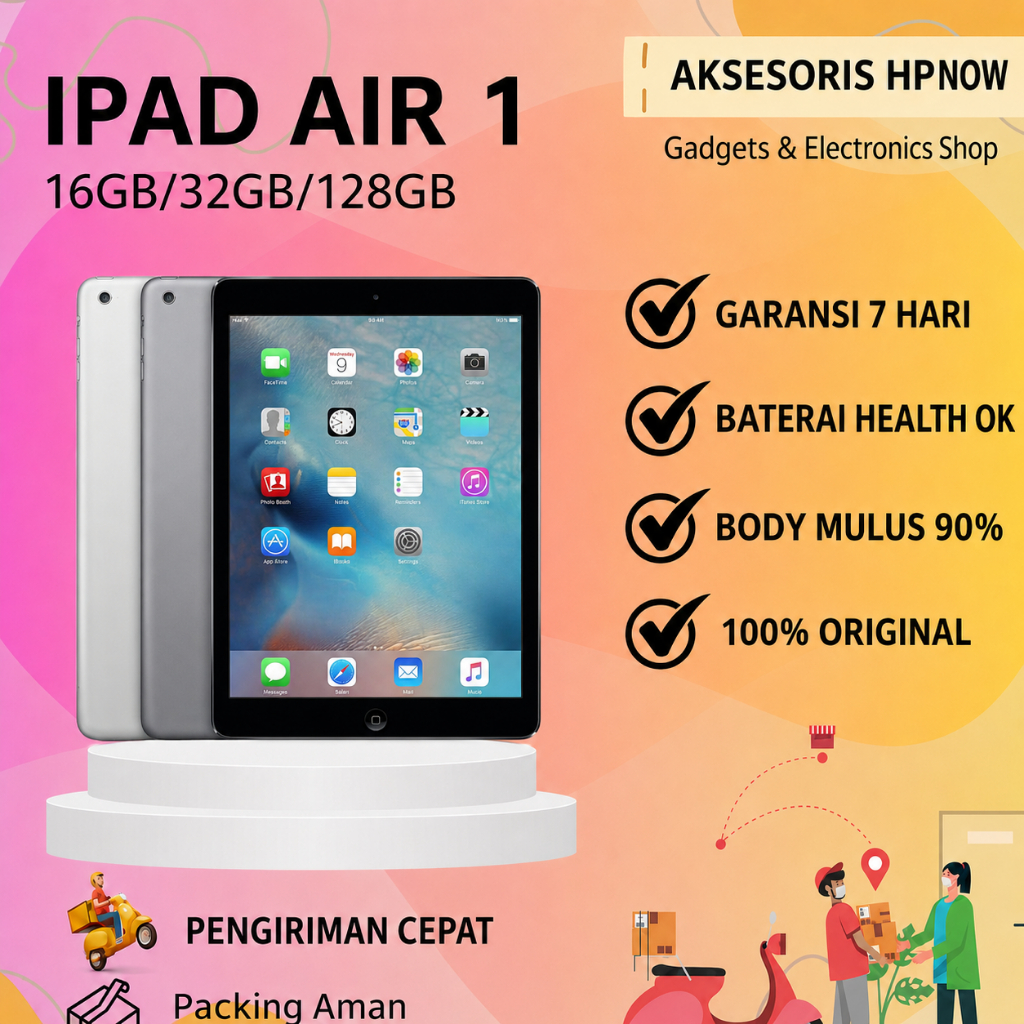 iPad Air 1 16GB 32GB 128GB Wifi Only -AHN