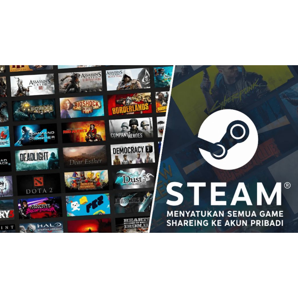 MENYATUKAN GAME SHAREING STEAM KE AKUN PRIBADI