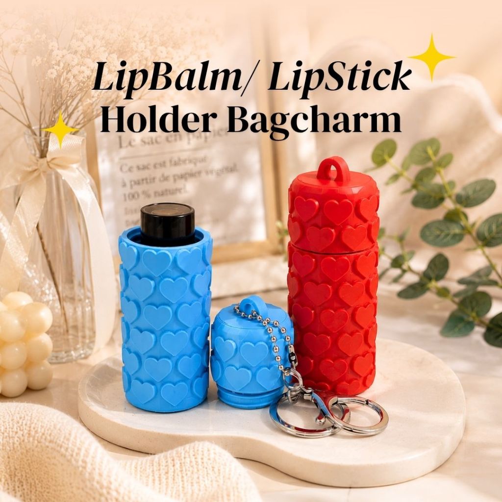 Lipbalm Holder Keychain Bagcharm / Lipstick Holder Keychain 3D Print