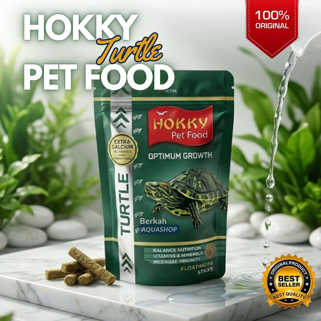 Pakan Kura Kura Hokky Turtle Pet Food - Hokky Optimum Growth Turtle Stick 100 gr