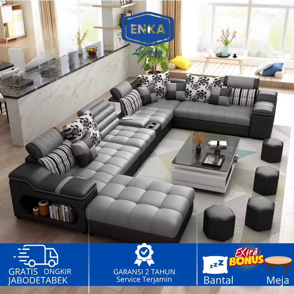 Sofa Minimalis Ruang Tamu Letter U Sudut Kursi Tamu Minimalis