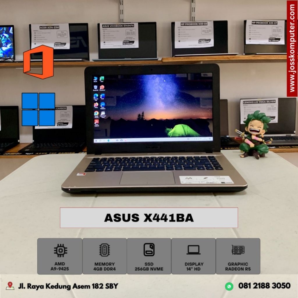 ASUS X441BA AMD A9-9425 Ram 4GB SSD 256GB