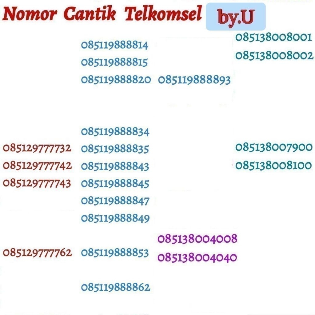 Kartu Perdana Cantik By.U B