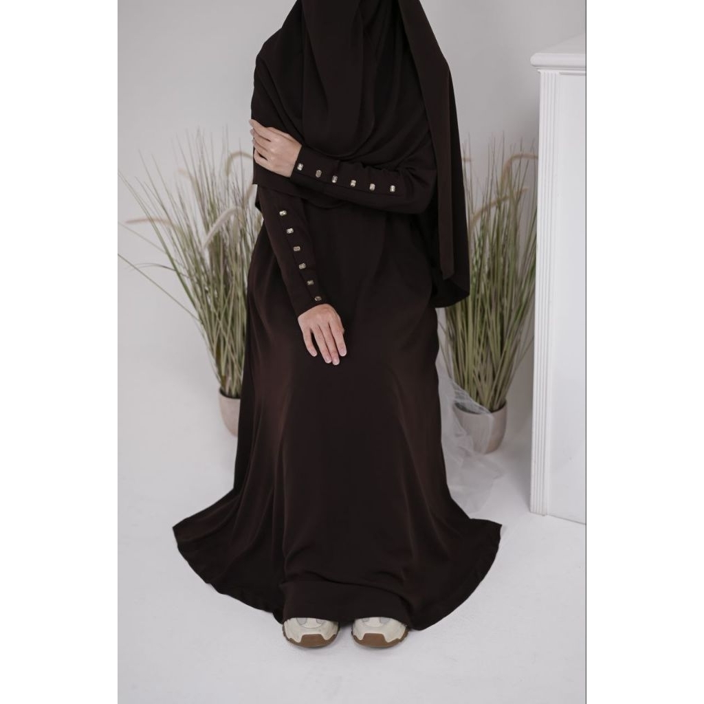 SET DOUBLE BLACK AL ARABIAN COKLAT M KH BASIC NP