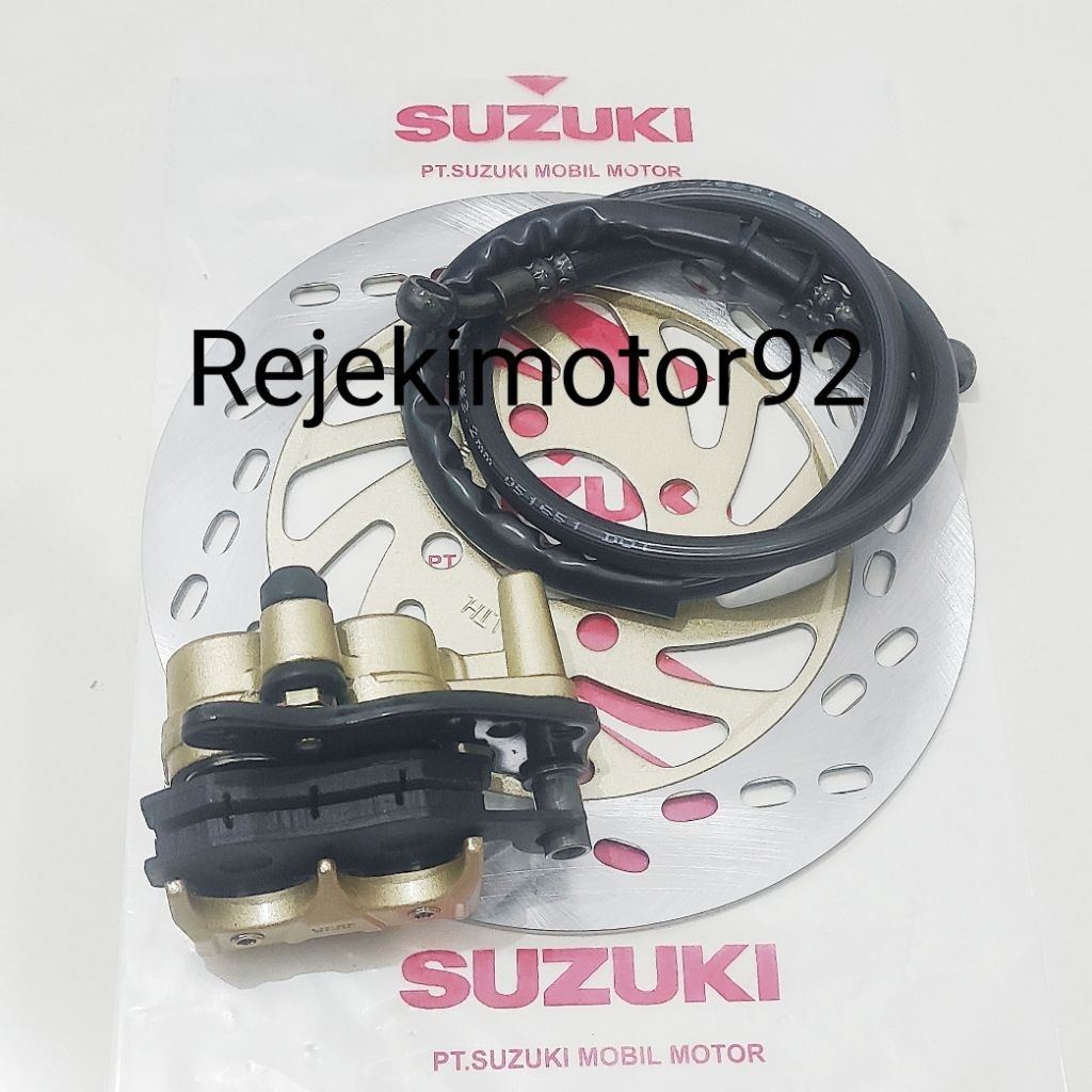 PIRINGAN CAKRAM PLUS KALIPER CAKRAM PLUS SELANG REM DEPAN SUZUKI SHOGUN 125 R, SHOGUN FD, ARASHI VEL