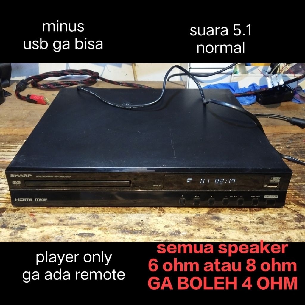 home theater sharp. player doang