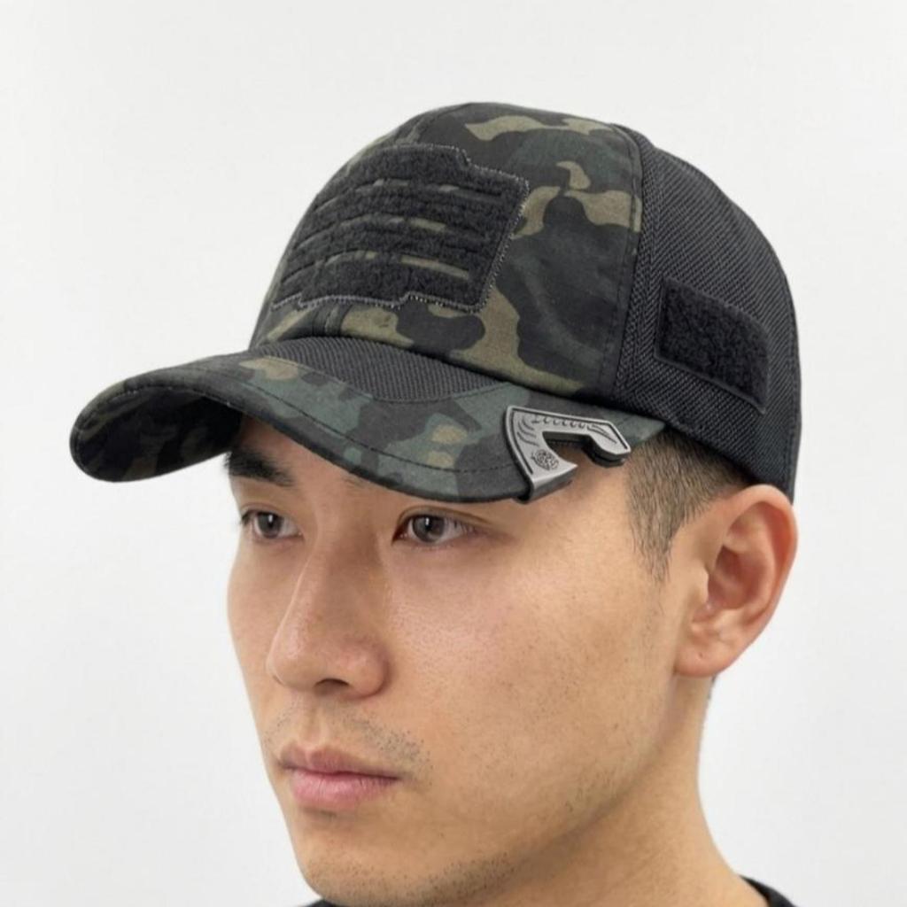 [TOPI COAK GARIS MKB] Topi Pria Keren Terbaru Topi Fashion Pria Bahan Polyester Nilon Topi Outdoor V