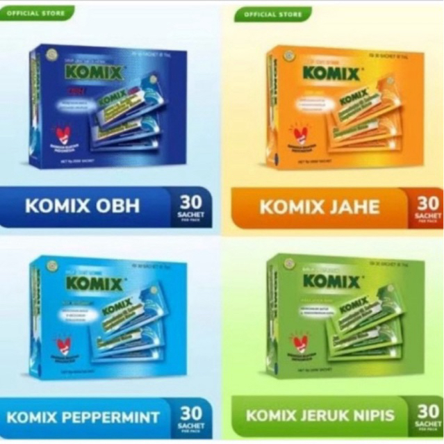 Komix Obat Batuk Dewasa Sachet 1 box isi 30 Sachet