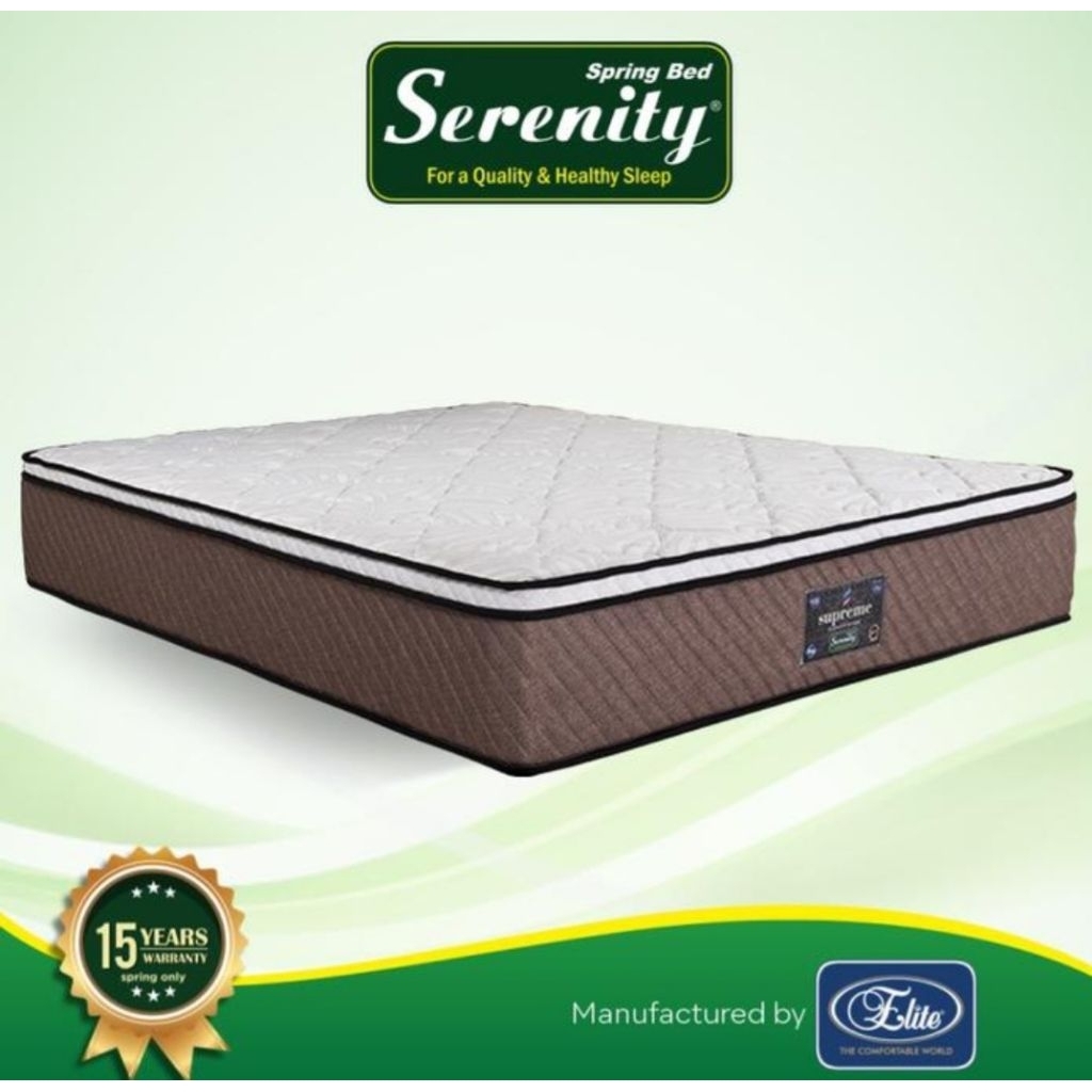 kasur springbed 180x200 elite serenity supreme tebal 32 cm kasur plustop