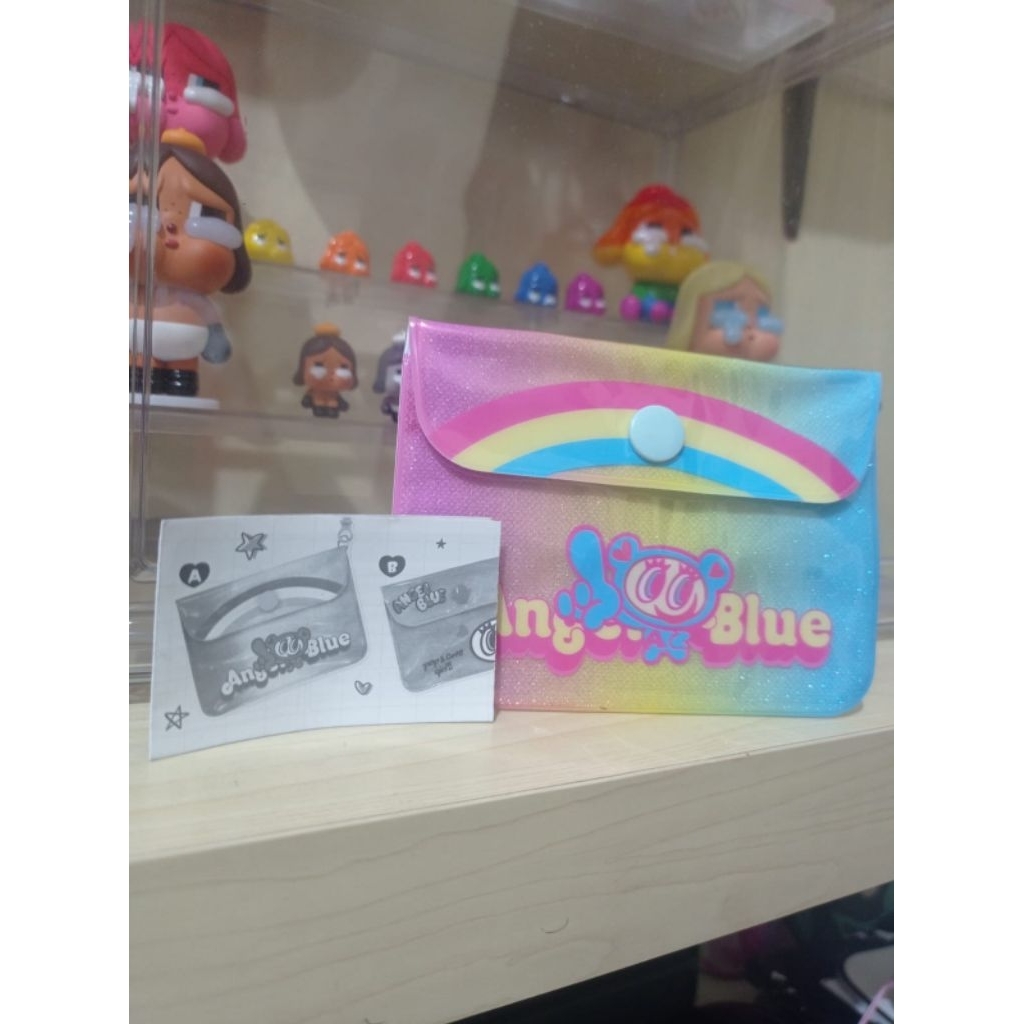 gashapon angel blue pouch cover rainbow original