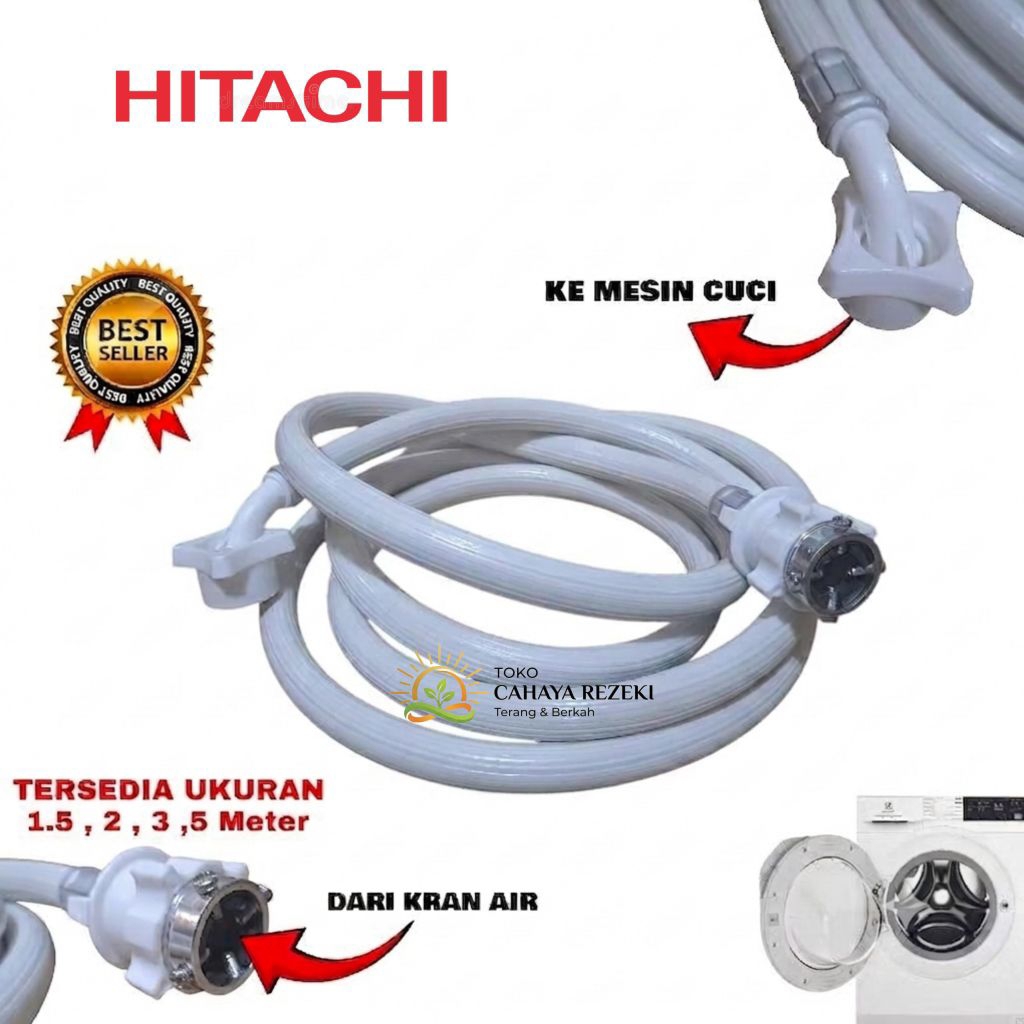 Selang inlet Mesin Cuci 1 Tabung HITACHI / Selang Water Inlet Masuk Air Mesin Cuci HITACHI