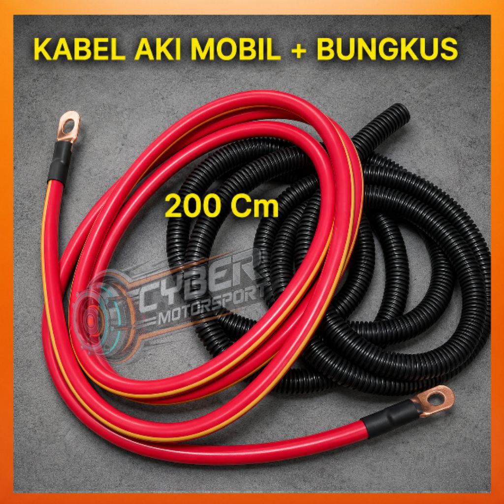 Cable Accu mobil 12volt 200cm skun . Kabel aki mobil universal. Kabel aki kendaraan . kabel setrum b
