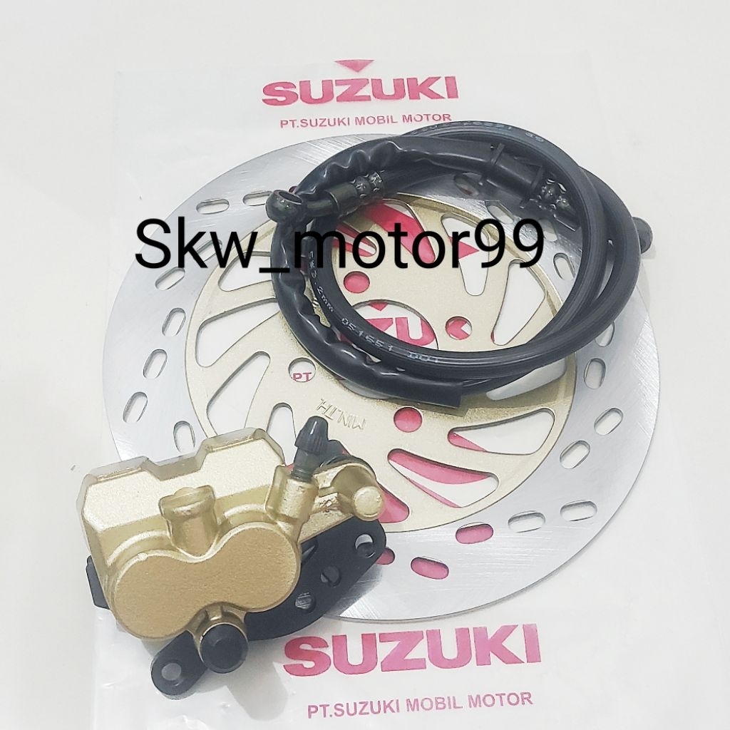 Piringan Cakram+Kaliper Cakram+Selang Rem Depan Suzuki Shogun 125 R, Shogun Fd, Arashi Velg Jari"